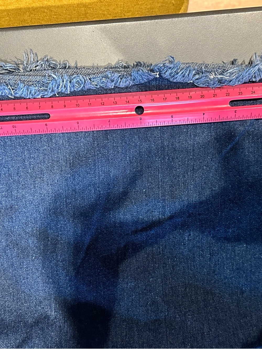 Denim Wide Leg Crop Pants in Dark Blue - Picture 6 of 6